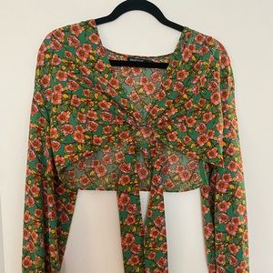 Nasty Gal Floral Shirt